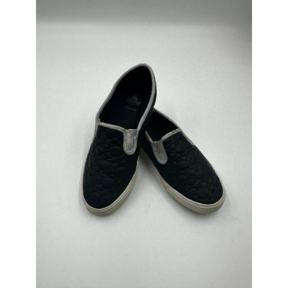 Disney Parks Loafers Embossed Mickey Pattern Slip On Loafer Size 7 Faux Leather